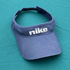 Y2K Nike Star Navy Blue Sun Visor Women’s Small